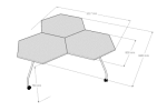 Stôl Hexagon